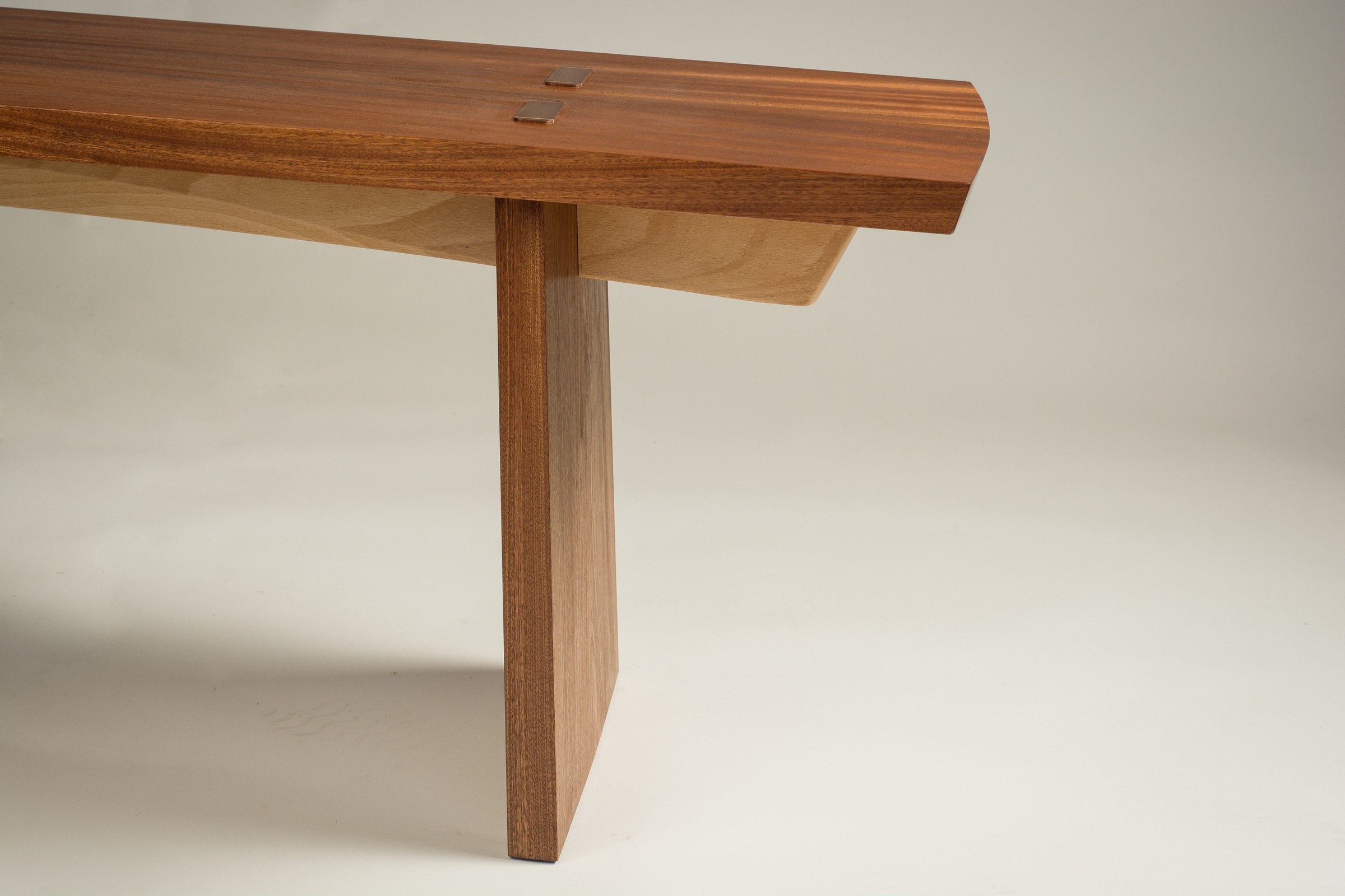 Leg joint detail of the WF08 Foyer Bench
